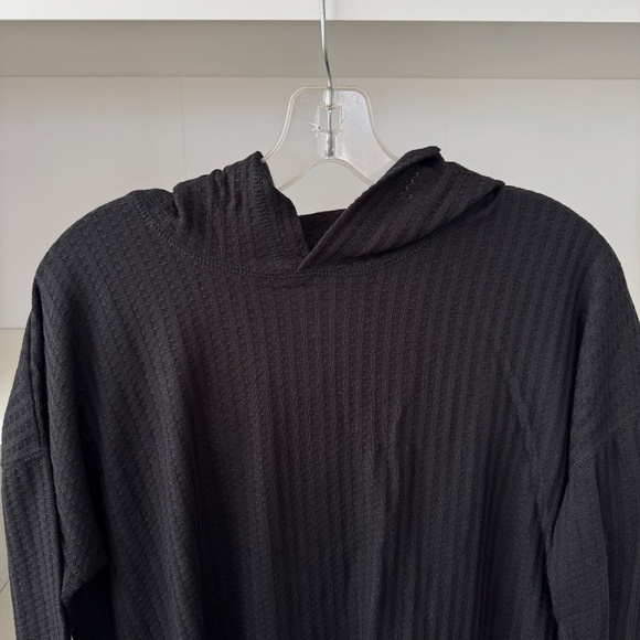 CHASER Black Waffle Thermal Knit Hoodie - Picture 5 of 6